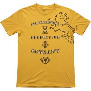 Harry Potter Hufflepuff T-Shirt Universal Studios Yellow Graphic Tee Medium